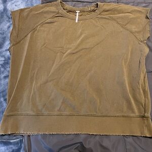 Free People Olive Green Top